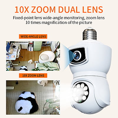 Dual Lens PTZ Camera Bulb